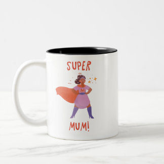 Tasse 2 Couleurs Super Maman Empowering Superhero Maman Cadeau Tass