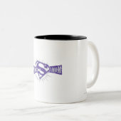 Tasse 2 Couleurs Super Maman Purple Starburst (Devant droit)
