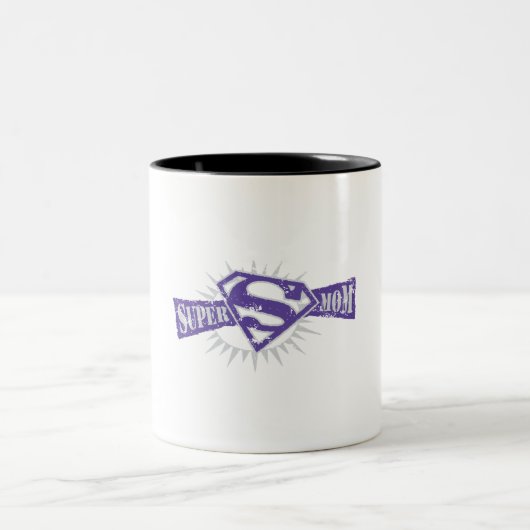 Tasse 2 Couleurs Super Maman Purple Starburst (Centre)