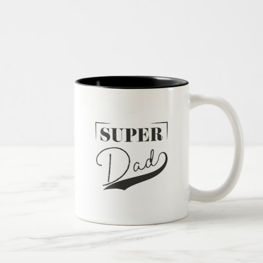 Tasse 2 Couleurs Super papa (Droit)