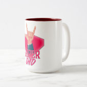 Tasse 2 Couleurs Super PAPA (Devant droit)