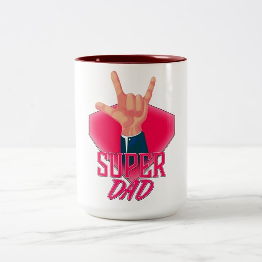 Tasse 2 Couleurs Super PAPA (Centre)