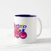 Tasse 2 Couleurs Super papa (Devant droit)