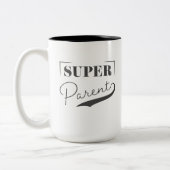 Tasse 2 Couleurs Super parent (Gauche)