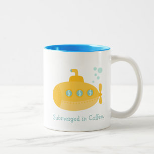Tasse 2 Couleurs Superbe Sous-Marin Jaune Immergé Sous l'Eau