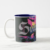 Tasse 2 Couleurs Supergirl À damiers Splatter (Gauche)
