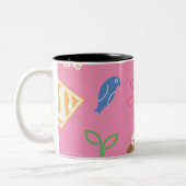 Tasse 2 Couleurs Supergirl Birds & Bees Pink (Gauche)