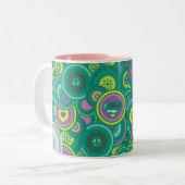 Tasse 2 Couleurs Supergirl Circle Motif vert (Devant gauche)