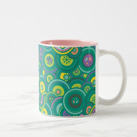 Tasse 2 Couleurs Supergirl Circle Motif vert (Droit)