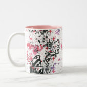 Tasse 2 Couleurs Supergirl Collage Motif (Gauche)