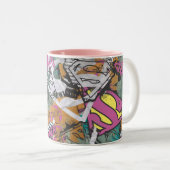 Tasse 2 Couleurs Supergirl Comic Capers Motif 10 (Devant droit)