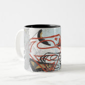 Tasse 2 Couleurs Supergirl Comic Capers Pattern 1 (Devant gauche)