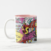 Tasse 2 Couleurs Supergirl Comic Capers Pattern 4 (Gauche)