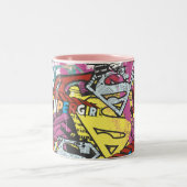 Tasse 2 Couleurs Supergirl Comic Capers Pattern 4 (Centre)