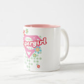 Tasse 2 Couleurs Supergirl Flower Madness (Devant droit)