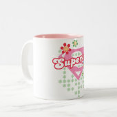 Tasse 2 Couleurs Supergirl Flower Madness (Devant gauche)