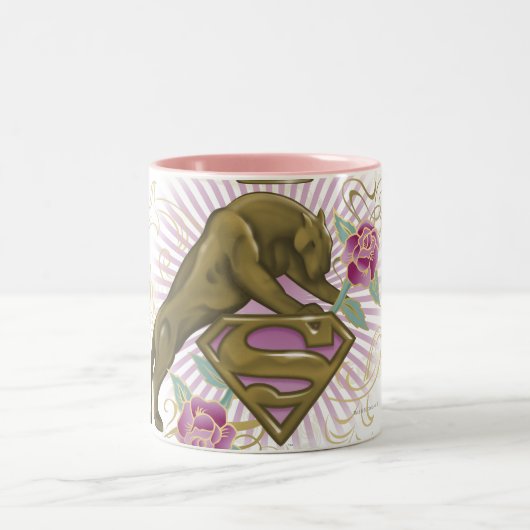 Tasse 2 Couleurs Supergirl Golden Cat 4 (Centre)