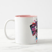 Tasse 2 Couleurs Supergirl Grunge Design (Gauche)