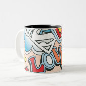 Tasse 2 Couleurs Supergirl Love (Devant gauche)