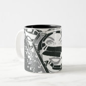 Tasse 2 Couleurs Supergirl noir et blanc (Devant gauche)