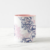 Tasse 2 Couleurs Supergirl Pink and Purple Pattern (Centre)
