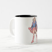 Tasse 2 Couleurs Supergirl Pose 3 (Devant gauche)