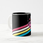 Tasse 2 Couleurs Supergirl Rainbow Stripes (Devant gauche)