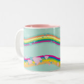 Tasse 2 Couleurs Supergirl Rainbow Waves (Devant gauche)