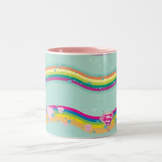 Tasse 2 Couleurs Supergirl Rainbow Waves (Centre)