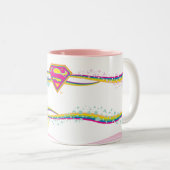 Tasse 2 Couleurs Supergirl Retro Rainbow (Devant droit)