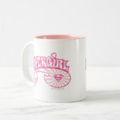 Tasse 2 Couleurs Supergirl Rose Logo Star Burn (Devant gauche)