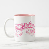 Tasse 2 Couleurs Supergirl Rose Logo Star Burn (Gauche)