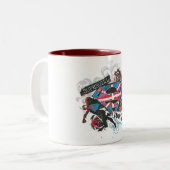 Tasse 2 Couleurs Supergirl sauve le monde (Devant gauche)