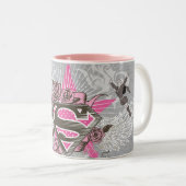 Tasse 2 Couleurs Supergirl Star et Rose (Devant droit)