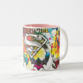 Tasse 2 Couleurs Supergirl The Lux Pattern (Devant droit)