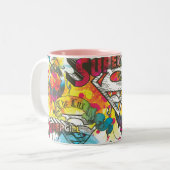 Tasse 2 Couleurs Supergirl The Lux Pattern (Devant gauche)