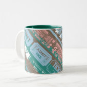 Tasse 2 Couleurs Supergirl Ticket Motif bleu (Devant gauche)