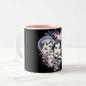 Tasse 2 Couleurs Supergirl Visage Collage (Devant gauche)