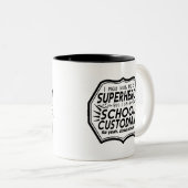 Tasse 2 Couleurs Superhero Custodian (Devant droit)