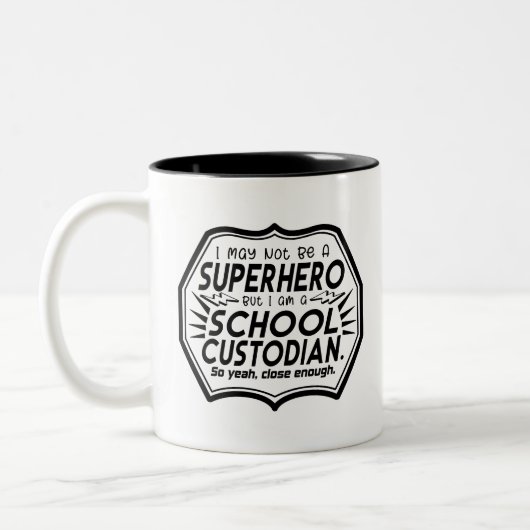 Tasse 2 Couleurs Superhero Custodian (Gauche)