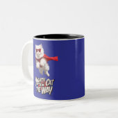 Tasse 2 Couleurs Superhero de chat perse (Devant gauche)