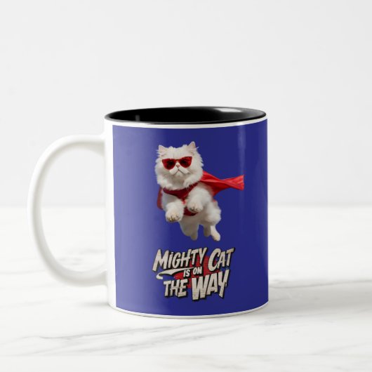 Tasse 2 Couleurs Superhero de chat perse (Gauche)