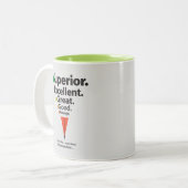 Tasse 2 Couleurs Supérieur, Excellent, Superbes Spots (Devant gauche)