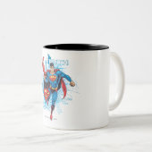 Tasse 2 Couleurs Superman avec logo (Devant droit)