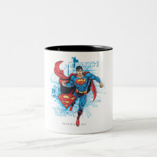Tasse 2 Couleurs Superman avec logo