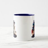 Tasse 2 Couleurs Superman, Batman et Wonder Woman Trinity (Centre)