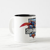 Tasse 2 Couleurs Superman et logo ordonné (Devant gauche)