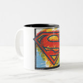 Tasse 2 Couleurs Superman S-Shield | Logo couleur (Devant gauche)