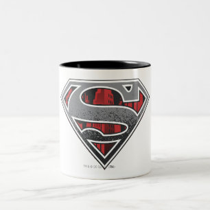 Tasse 2 Couleurs Superman S-Shield Logo de Grey and Red City