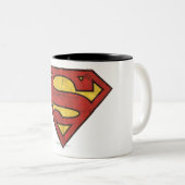 Tasse 2 Couleurs Superman S-Shield | Logo Grunge (Devant droit)